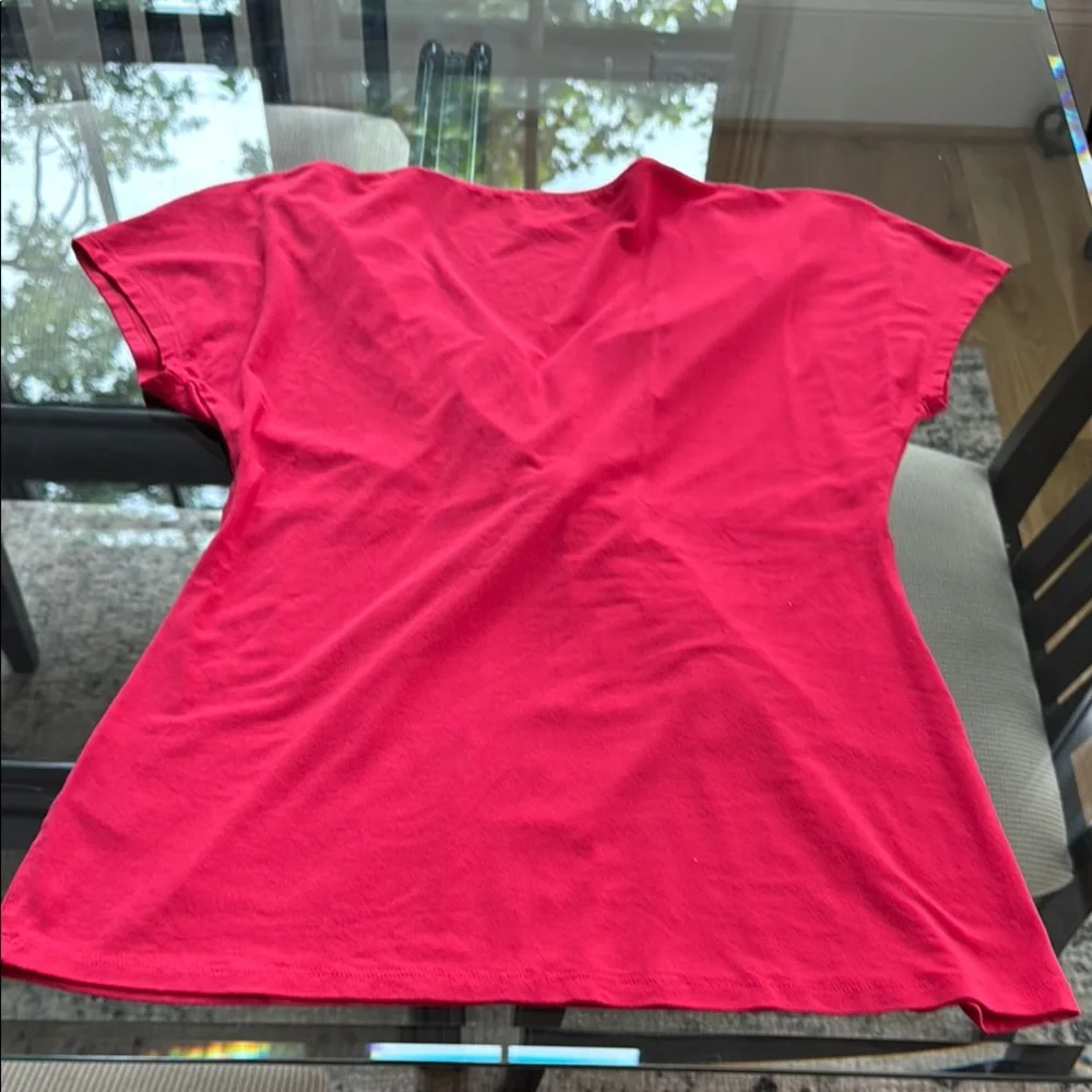 Chaus Pink Tie Front Relaxed Top - Picture 3 of 3